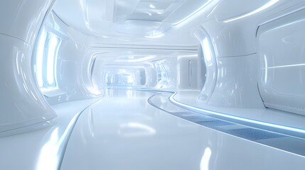Poster - white futuristic background . 