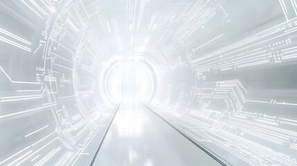 Poster - white futuristic background . 