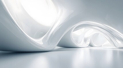 Poster - white futuristic background . 