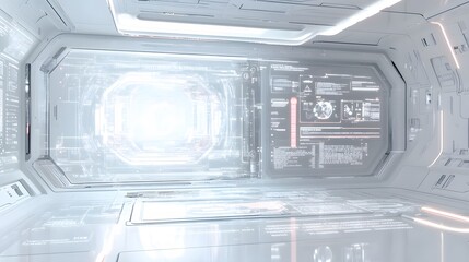 Poster - white futuristic background . 