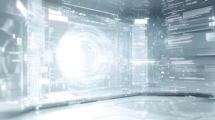Poster - white futuristic background . 