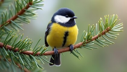 Canvas Print -  Bird of beauty perched on a branch