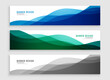 © starlineart - fluid style horizontal website backdrop banner template in set