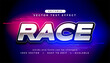 © starlineart - editable race text style with shiny effect