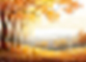 Wall Mural - Abstract backdrop with autumn forest