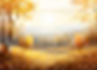 Wall Mural - Abstract backdrop with autumn forest