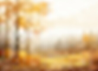 Wall Mural - Abstract backdrop with autumn forest