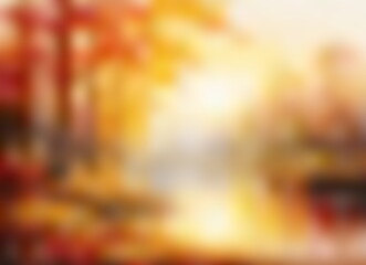 Wall Mural - Abstract backdrop with autumn forest