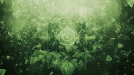 Abstract Green Geometric Pattern