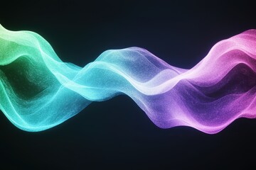 Poster - Vibrant abstract waves of light and color