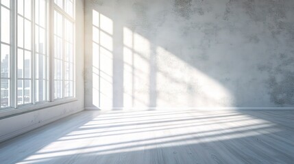 Poster - Bright and Minimalistic Empty Room with Natural Light