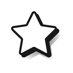 Poster - Black retro halftone star icon. Vector illustration