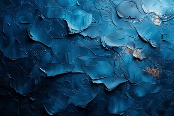 Poster - Abstract Navy Blue Textured Wall Background with Spotlight