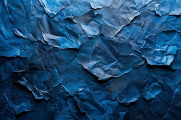 Poster - Dark Blue Grunge Abstract Background Texture - Canvas Surface for Design and Decoration of Studio