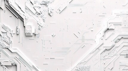 Poster - Abstract White Technology Background Design