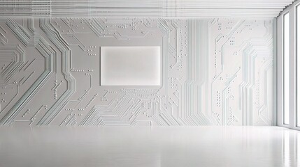 Poster - Modern Abstract Technology Room Interior Design