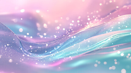 Leinwandbilder - Abstract background with soft pink, blue and white colors and shimmering light bokeh.