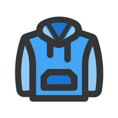 Wall Mural - hoodie outline fill icon