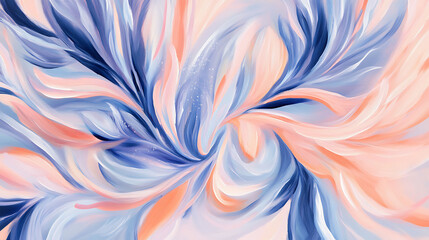 Leinwandbilder - Abstract swirling pattern in blue and orange.