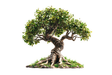 growing fantasy tree with mystical elements isolated on transparent and white background.png image