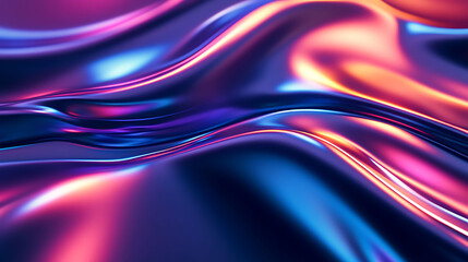 Poster - Abstract background with flowing, iridescent, and colorful liquid.