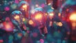 © Farid - light bulbs concept creative idea with innovative technology and creativity, Concept of idea and innovation