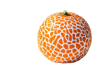 Poster - Orange with unusual patterns on isolated on transparent and white background.PNG image,