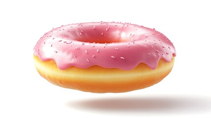 Pink Glazed Donut with Sprinkles