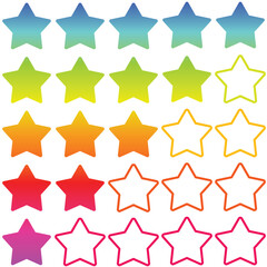 Wall Mural - stars on white