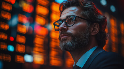 Poster - stockbroker - a professional who buys and sells stocks and securities on behalf of clients.