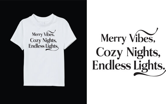 Unique Silhouette Vector Typography Christmas T-Shirt Designs for the Holidays