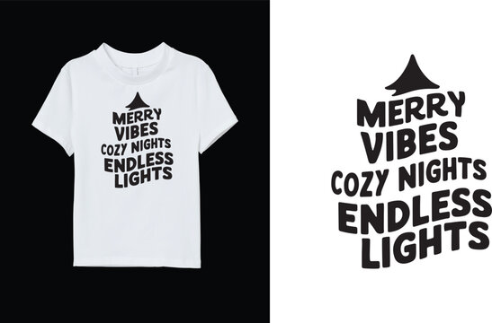 Unique Silhouette Vector Typography Christmas T-Shirt Designs for the Holidays