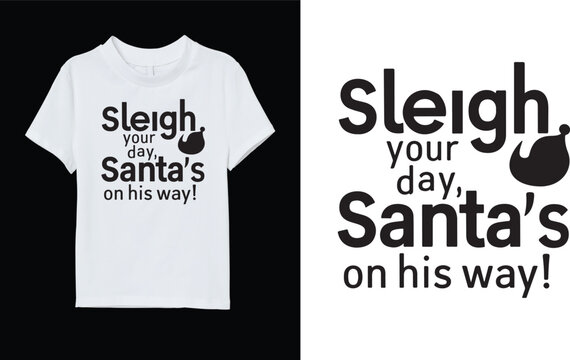 Unique Silhouette Vector Typography Christmas T-Shirt Designs for the Holidays