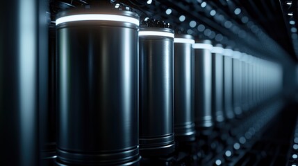 Poster - High-Tech Clean Fuel Processing Machinery Close-Up, 3D illustration