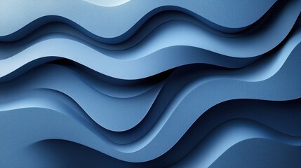 Aufkleber - Abstract wave pattern in shades of blue creates a dynamic visual texture in a modern design setting