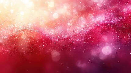Poster - colorful abstract background with glowing particles and soft light effects in red and pink hues