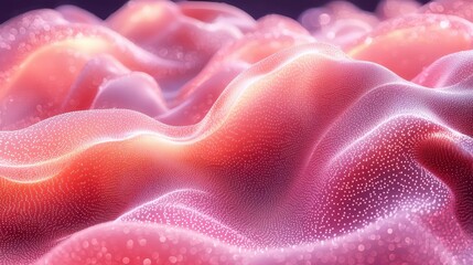Poster - colorful abstract waves with soft gradients and textures in a mesmerizing display of light and shado