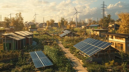 Poster - decentralized energy systems enable individuals to generate their own green energy.