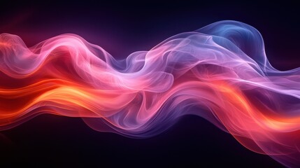 Poster - colorful abstract swirls of light creating a mesmerizing effect against a dark background