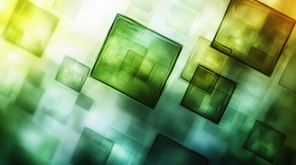 Poster - Colorful abstract shapes create a dynamic pattern resembling overlapping glass squares