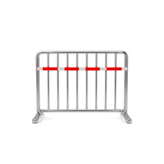 Metal Barrier isolated on White 3D Rendering