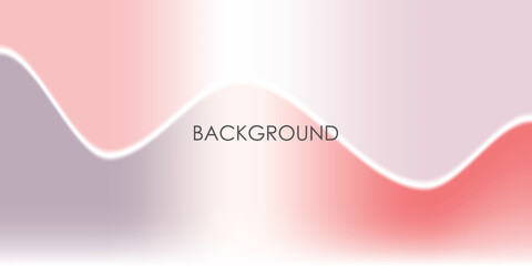 Poster - Soft pink and white liquid gradient background vector illustration. Simple wave blurred gradient texture wallpaper. Blurred spring gradient background.