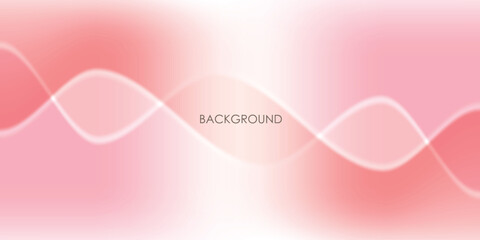 Poster - Soft pink and white liquid gradient background vector illustration. Simple wave blurred gradient texture wallpaper. Blurred spring gradient background.