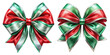© thanakrit - Festive Red and Green Holiday Bows for Decoration
