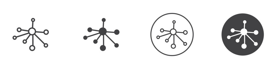 Network icon Thin line art isolated