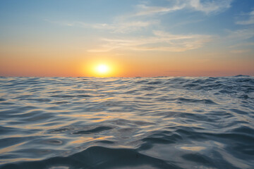 Wall Mural - waves on sunset.