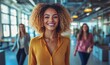 © Dhriti - Young businesswomen walking through a modern office, Generative AI