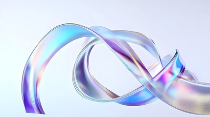 abstract rounded lines on a light background, 3d render