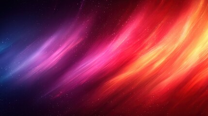 Poster - Vibrant abstract waves of color flow across a dark background creating a stunning visual display of light and energy