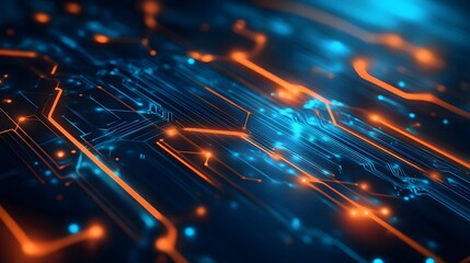Poster - Computer circuit board, web design background. 